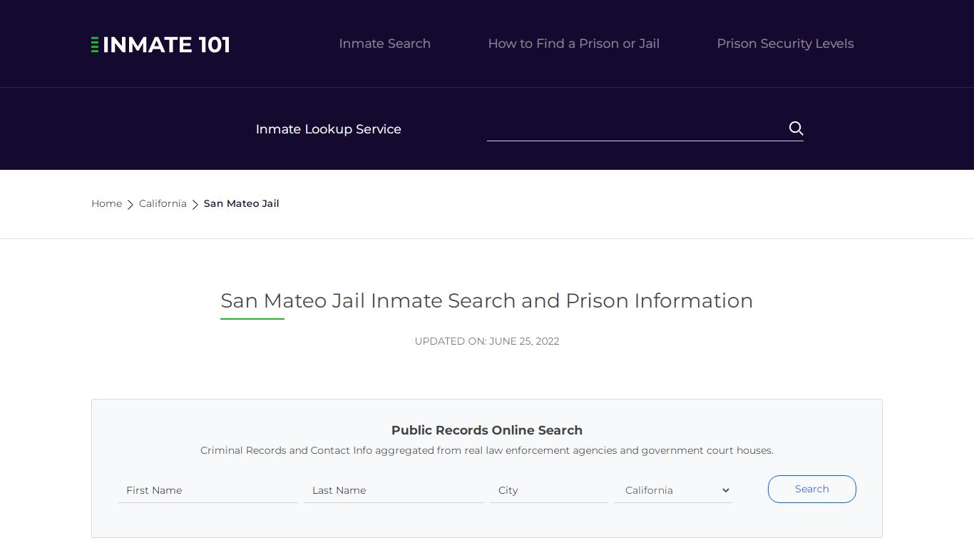 San Mateo Jail Inmate Search, Visitation, Phone no ...